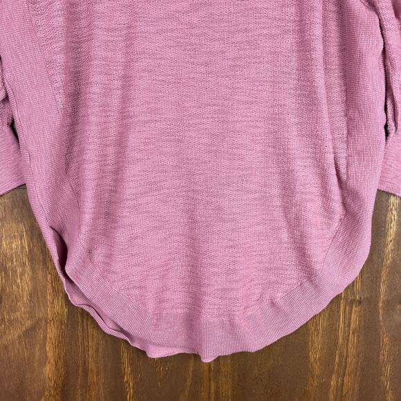 Express Womens Sweater Pink Knitted Cold Ladder Sleeve U Hem Small - Picture 4 of 13